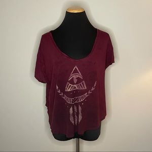 Burgundy Hollister Crop Top